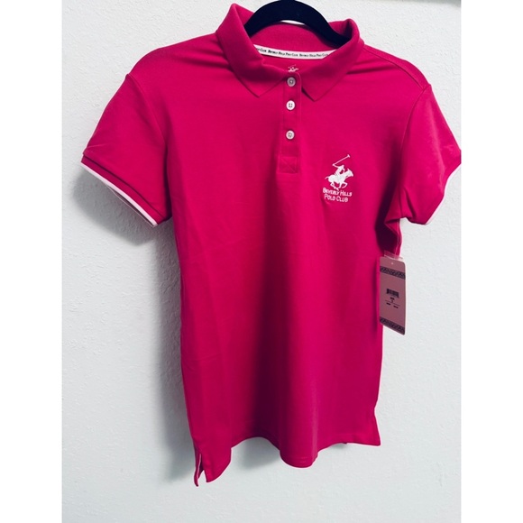 NWT Beverly Hills Polo Club Pink Shirt - Picture 2 of 3